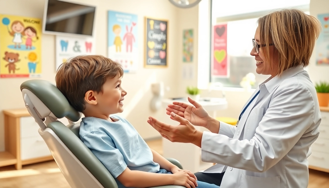Children’s orthodontist Hawthorn consulting with a young patient in a friendly clinic environment.