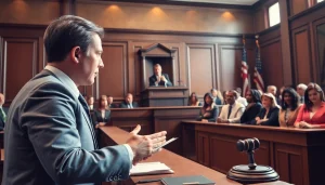 Engaging courtroom scene at https://www.ihavealawsuit.com highlighting legal proceedings and advocacy.