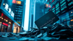 카드깡과 관련된 신용카드와 현금을 상징적으로 표현한 그래픽입니다.