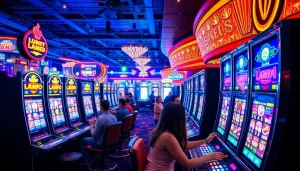 Menyaksikan slot gacor yang memukau saat pemain meraih jackpot di kasino.