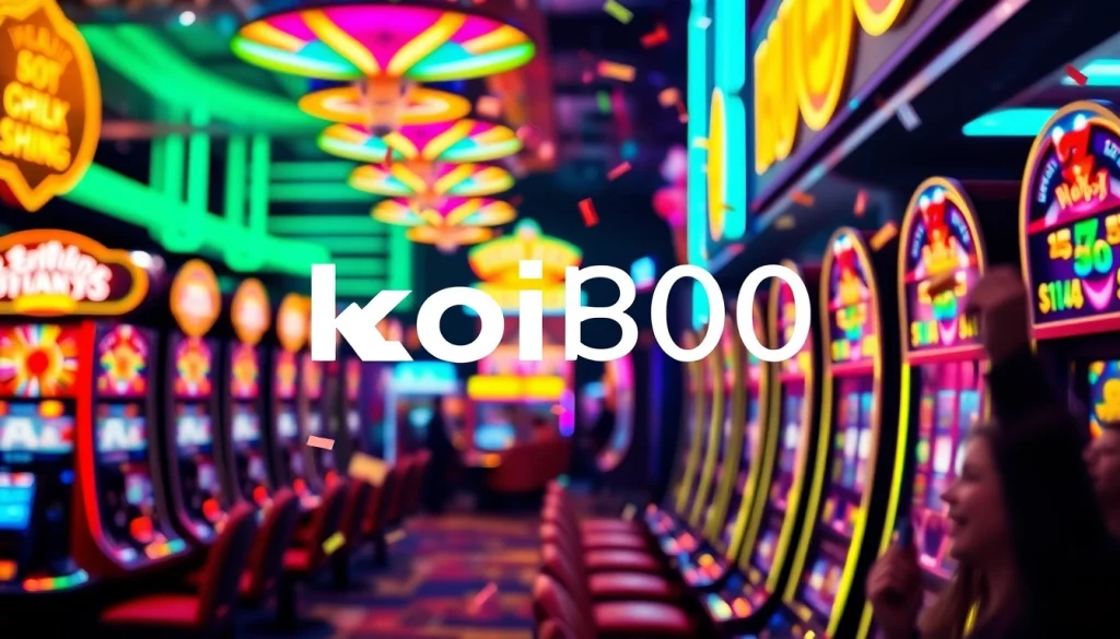 Memenangkan permainan dengan koi800 di lingkungan kasino yang meriah