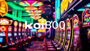 Memenangkan permainan dengan koi800 di lingkungan kasino yang meriah