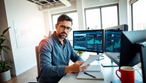 Analyze the google penalty removal service strategies with a digital marketing consultant in a modern office.