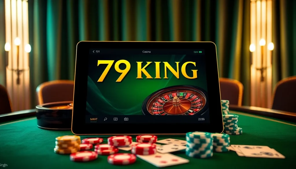 Play exciting games on the 79king app while enjoying a luxurious casino atmosphere with roulette and poker.