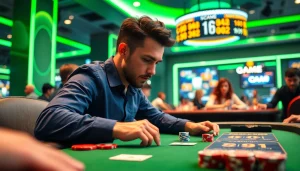 Aksi merebut kemenangan dalam domino88 login poker game yang mendebarkan di meja permainan.