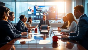 Reporters collaborating on stories related to https://newsharbor.com.ua in a modern newsroom.