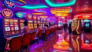 Menangkan jackpot besar di virus4d slot sambil bermain di mesin slot berwarna-warni.
