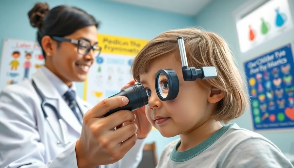Enhancing Our Children's Vision through professional eye examination in a welcoming clinic.