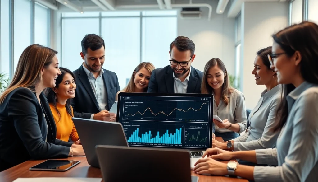 Collaborative team at https://fhpts.com engaging with data-driven analytics in a modern office.