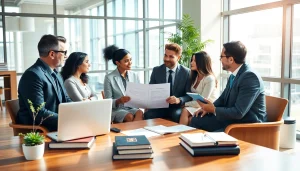 Consulting legal experts at https://www.lalitlaw.com discussing contract details.