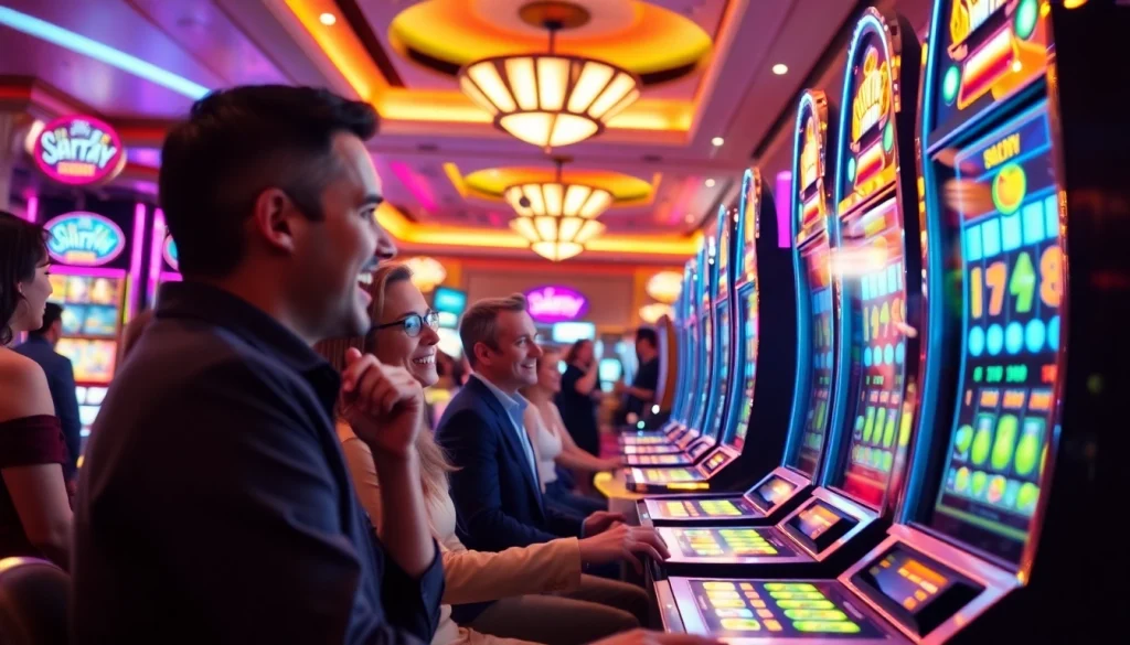 Menang besar di mesin luxury138 slot dengan kegembiraan pesta jackpot di kasino.