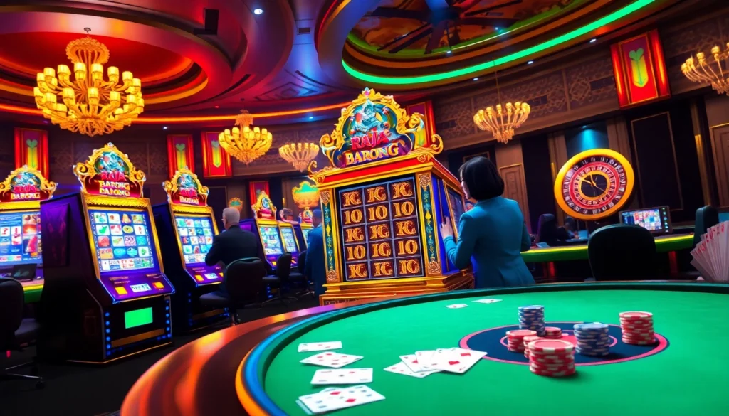 Experience the thrill of the raja barong slot while surrounded by luxury casino elements.