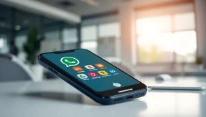 Enhance communication with https://whatalker.com through a professional WhatsApp Business interface on a smartphone.