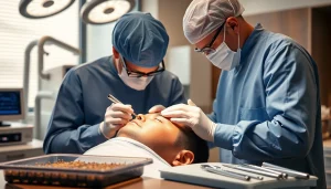Experience a hair transplant uk procedure with a skilled surgeon in a modern clinic.