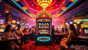 Experience the thrill of raja barong slot machine in a vibrant casino setting.