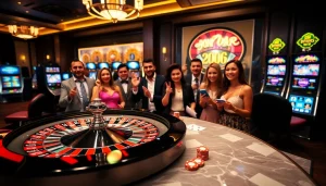 Experience the excitement of Bl555 with vibrant poker tables and sleek slot machines.