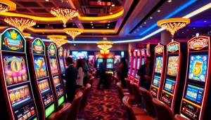 Permainan slot gacor terpercaya yang menarik dengan berbagai mesin dan atmosfer ceria.