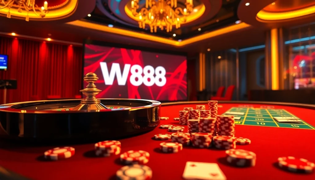 Trải nghiệm sự hứng khởi của cược trực tuyến tại liên kết W88 với hình ảnh casino sống động.
