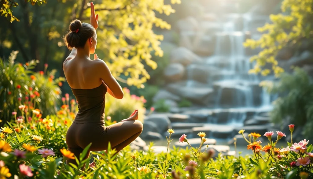 orbitnix.com에서 요가 수업 중인 강사의 힐링 순간을 포착한 이미지