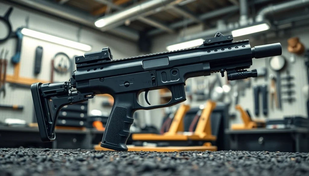 Assemble the pf940v2 glock 17 frame kit with detailed tools in an industrial environment.