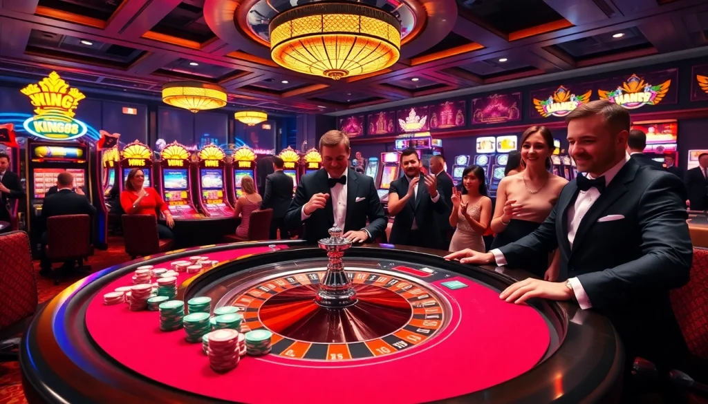 king88 gaming table featuring poker chips and cards in a luxurious casino atmosphere