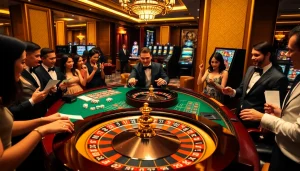 Join the excitement at u888.com with players betting at a luxurious roulette table.