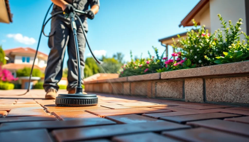 Profesionalno čiščenje tlakovcev: pred in po čiščenju.