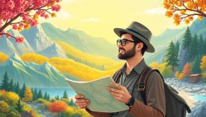 Nuvelios.org에서 여행 계획을 세우고 있는 전문 여행자의 모습.