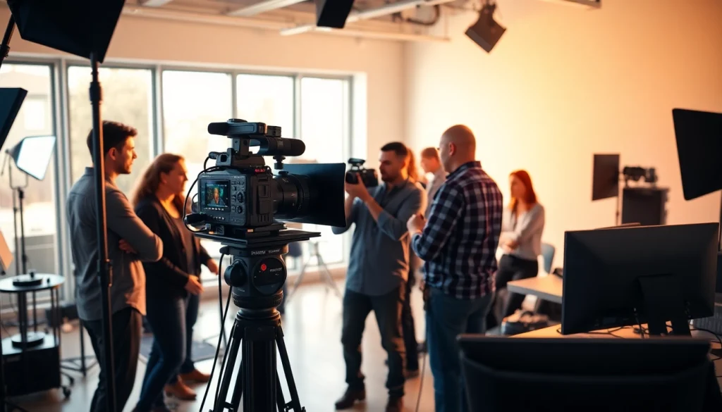 Video Production Company Phoenix capturing a dynamic scene with a professional team in action