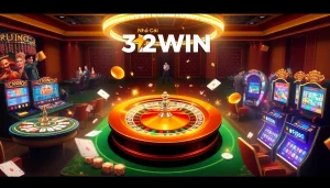 Players enjoy a thrilling game experience at Nhà Cái 32WIN online casino with vibrant graphics and exciting gameplay.