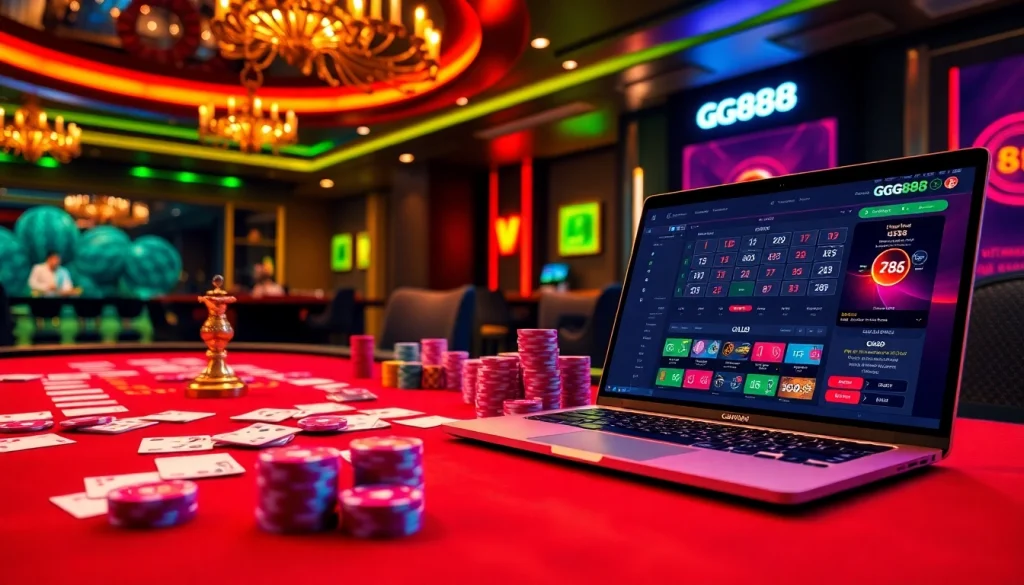 Experience high-stakes gaming at GG888 with lively casino tables and professional atmosphere.