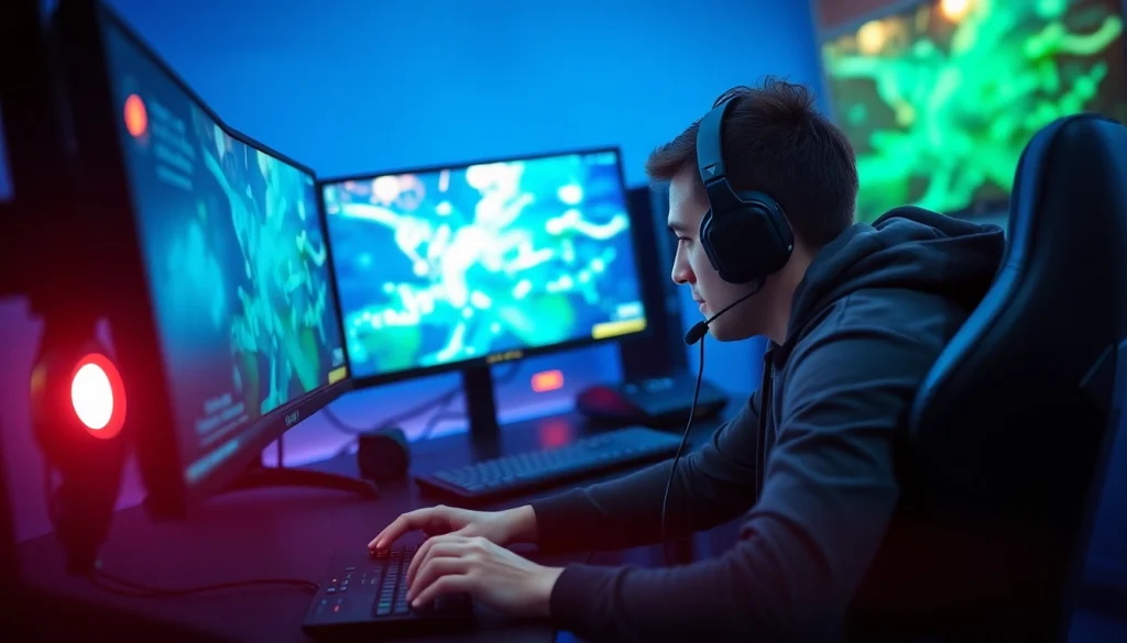 Engaging gamer scene at https://www.mas4games.com reflecting high-energy gaming moments.