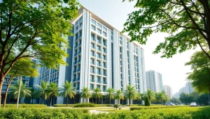 Showcase of tampines ec luxurious executive condominium design surrounded by lush greenery.