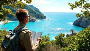 다타니스레.com에서 여행자들이 바다를 탐험하는 장면을 보여줍니다.