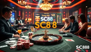 Experience the thrill of gambling at Trang chủ SC88 with vibrant casino visuals and dynamic gameplay.