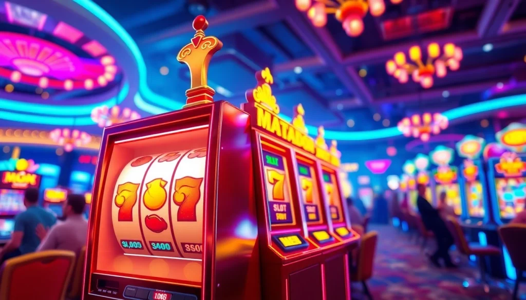 Mesin slot matador168 slot yang menarik di kasino yang penuh semangat.