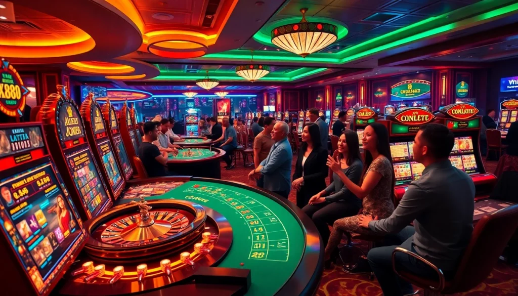 Feeling the thrill of winning at the table in a vibrant casino environment inspired by https://xx88.pizza/.
