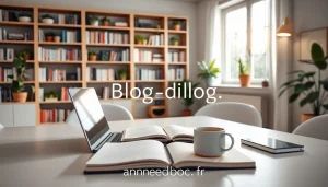 Visitez anneduboc.fr pour découvrir un bureau moderne propice à la créativité.