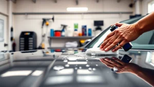 Detailing service providing car detailing Chattanooga in a bright, organized garage setting.