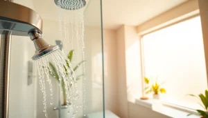 Experience the warmth of a sunny shower with a modern shower design and relaxing ambiance.