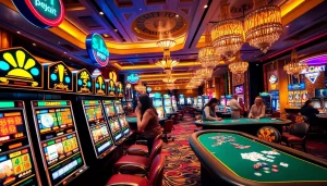 Rasakan sensasi taruhan tinggi di Slot Depo 5K dengan mesin-mesin berwarna-warni dan pemain yang meraih kemenangan besar.