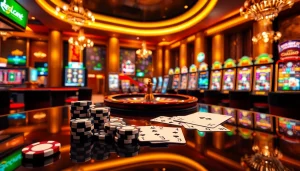 Experience the thrill of ставок на trang chủ sa88 with vibrant casino elements like poker chips and roulette wheels.
