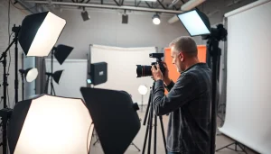 Engaging studio lighting photography course setup showcasing professional lighting techniques.