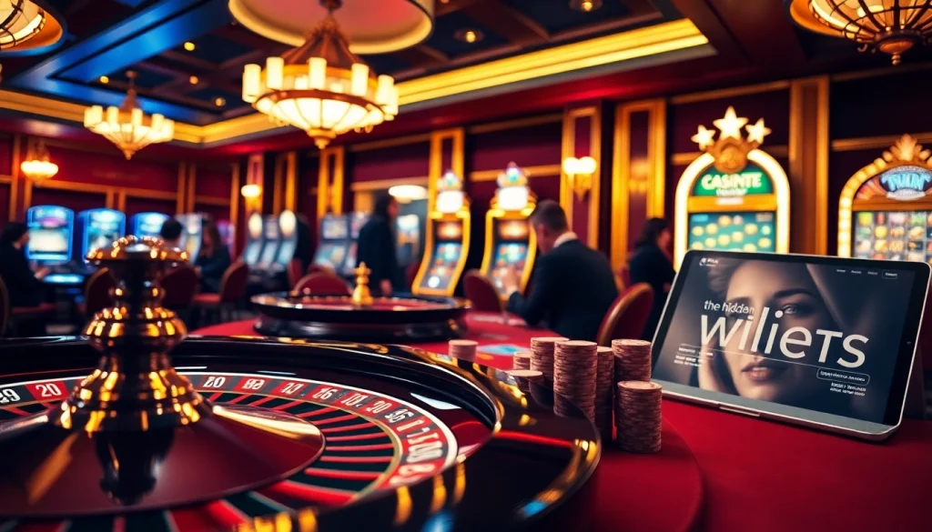 Experience the thrill of the hidden wiki dark web through an exciting casino scene with poker and roulette.