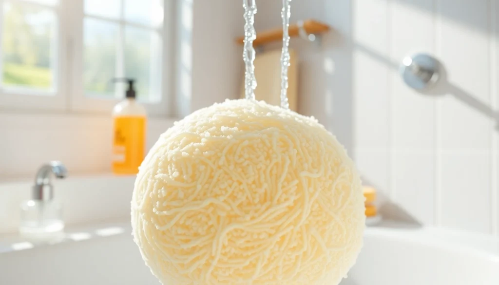 Learn how to clean a loofah with tips and steps for natural freshness in a bright bathroom.