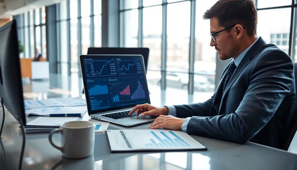 Analyze competitor pricing data with a professional in a modern office environment.