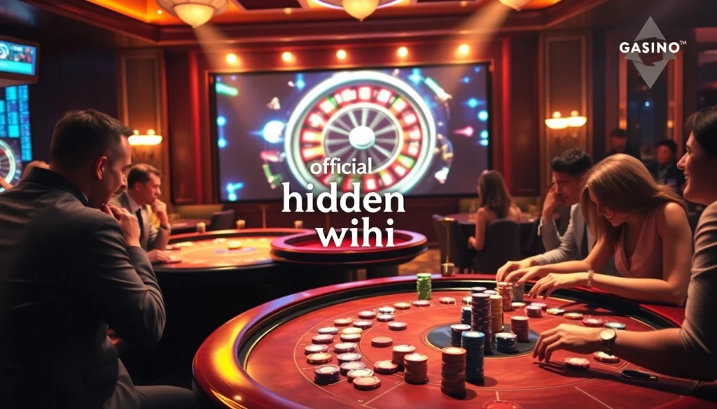 Players strategize at a luxurious casino table, highlighting the official hidden wiki atmosphere.