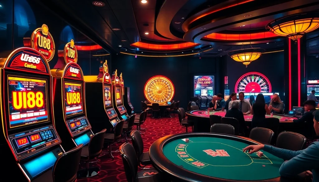 Experience thrilling games at uu88 with vibrant casino visuals and poker excitement.