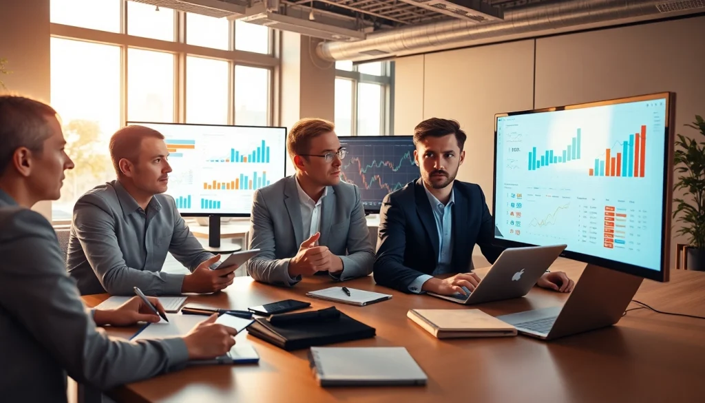 Analyzing competitive intelligence for sales in a modern office environment.