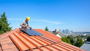 Check out this metal roofing vancouver installation showcasing expert craftsmanship and a vibrant neighborhood.